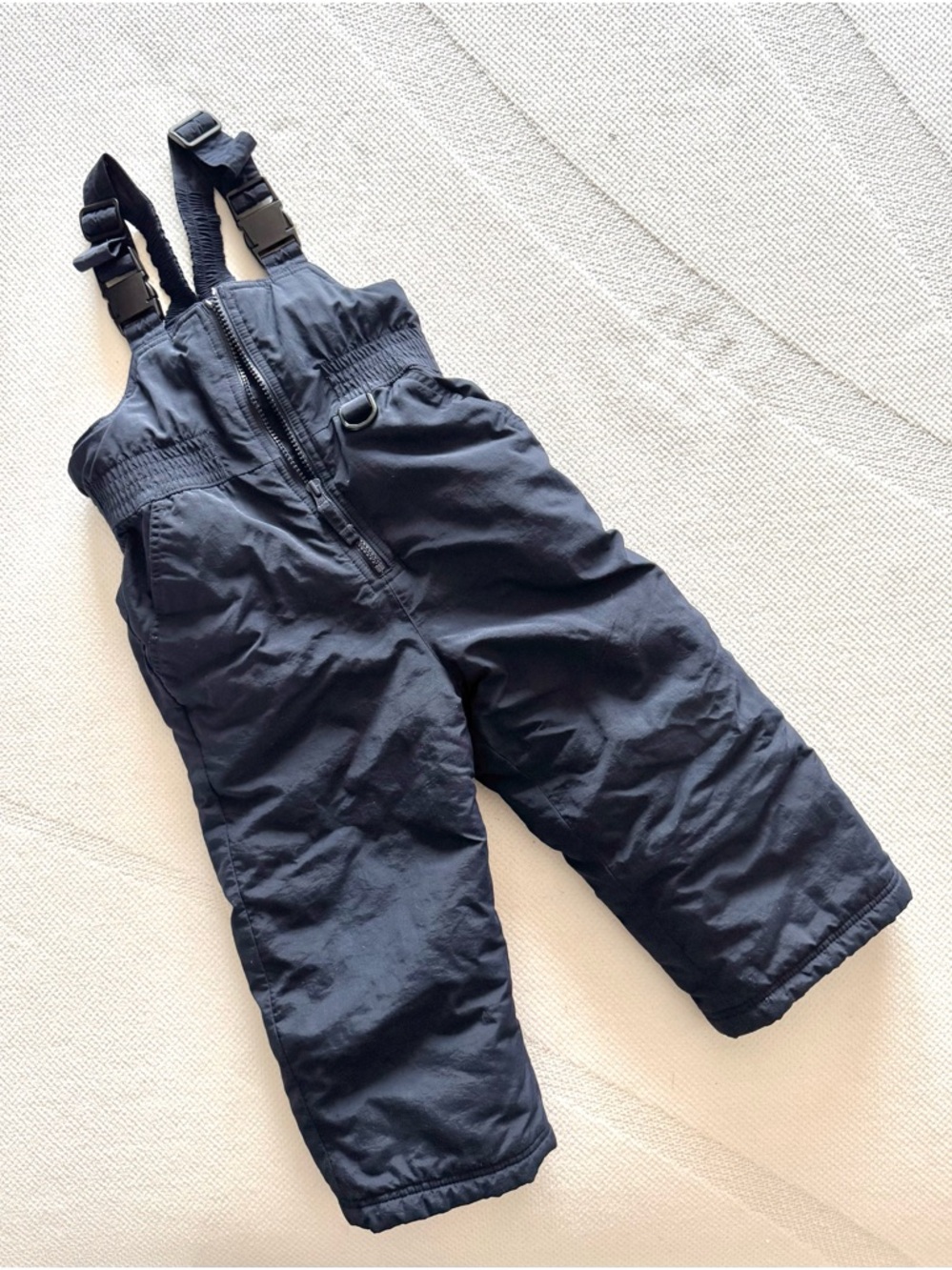 Lands' End Kids Navy Snow Bib Overalls (Dark Blue)
